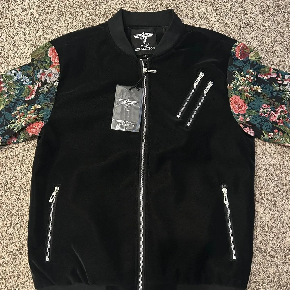V.I.P. Collection Black/Floral Jacket - Picture 4 of 10